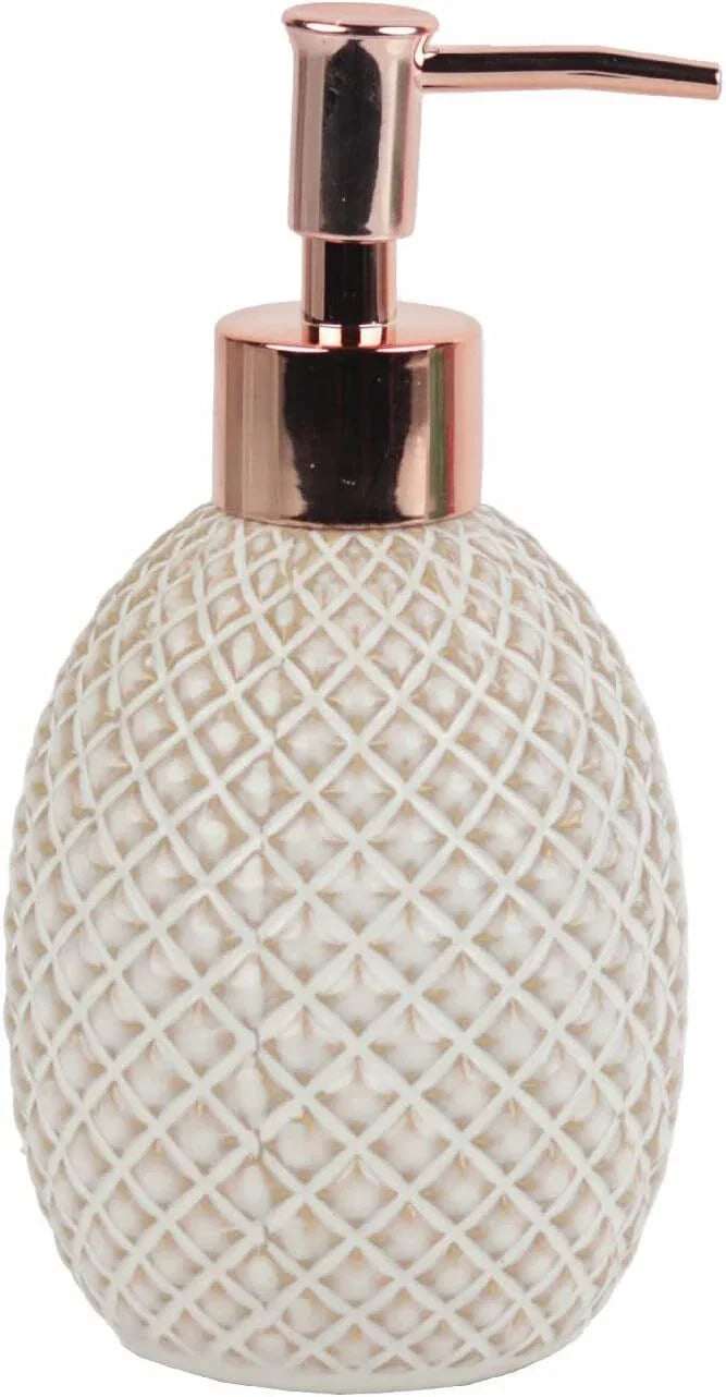 Hand Soap Dispenser, Ceramic Liquid Soap Dispenser with Gold Pump