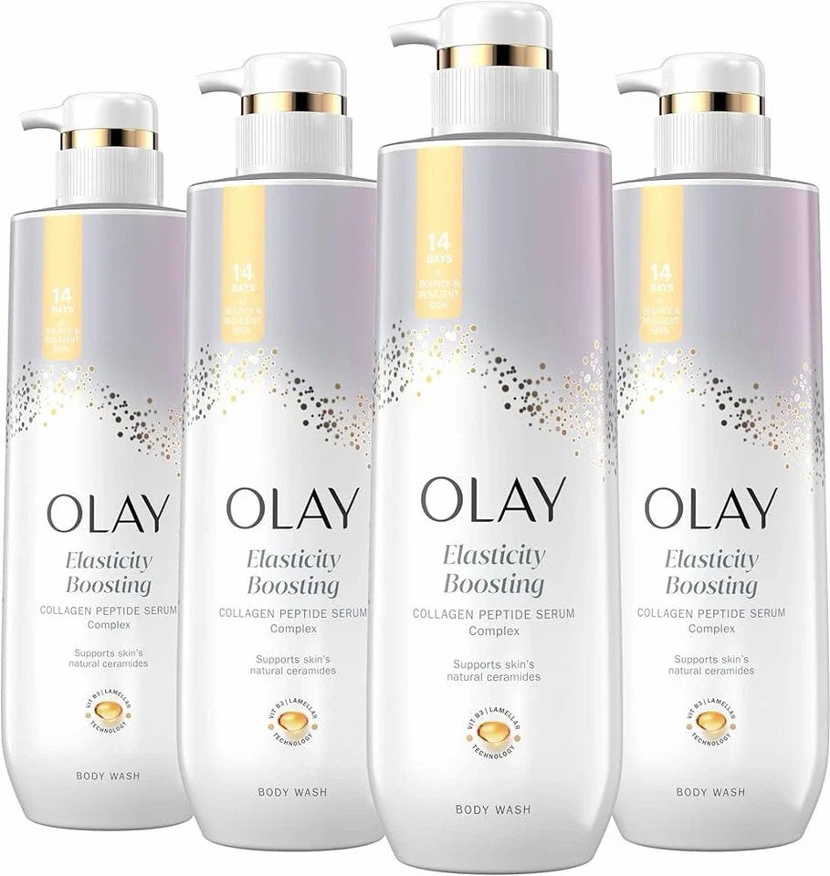 Olay Elasticity Boosting Body Wash Collagen Peptide Vitamin B3 20 fl oz (Pack 8)