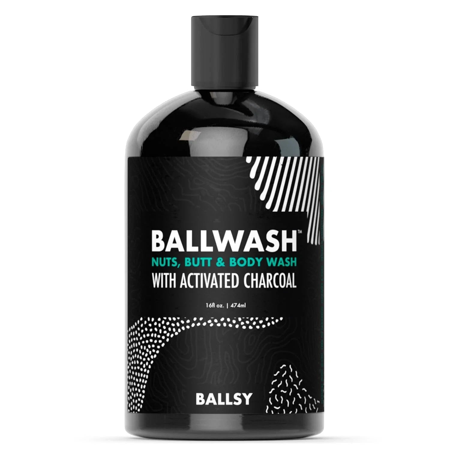 Ballsy Ballwash Charcoal Body Wash for Men - Moisturizing Men’S Bodywash with Co